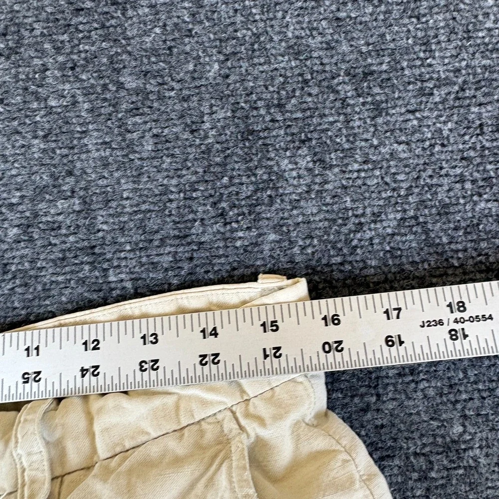 Banana Republic Chino Shorts Mens 32x8 Cream Linen Slash Pockets Casual Summer